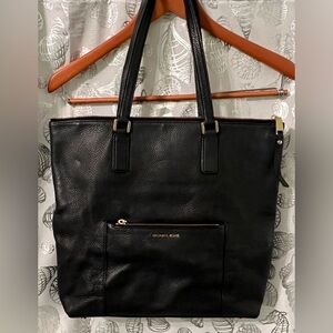 Michael Kors Black Leather Tote Bag